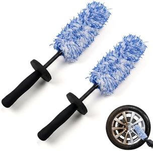Wheel Barrel Brush, 2026 New Car Wheel Barrel Microfiber Brush for Cleaning Wheels, Long Handle Multipurpose Duster Tire Brushes for Various Car Care (Blue*2)