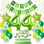 Balloons 44th Birthday Man Decoration Green, Birthday Decoration 44 Years Man Decoration, Balloon 44th Birthday Women Man Green, Decoration 44th Birthday Balloons, Cake Decoration 44th Birthday Men