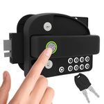 Upgrade RV Keyless Entry Door Lock, RV Door Lock Replacement with Fingerprit and Password, RV Keyless Entry for Trailer Door Lock and Camper Door Lock, Fit for 2.75" x 3.75" Lock Hole
