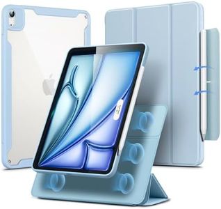 ESR for iPad Air 11 Inch Case M2(2024), iPad Air 6th/5th/4th Gen Case (2024/2022/2020), 10.9 Inch Case with Pencil Holder, Removable Magnetic Cover, Vertical Stand, Rebound 360 Series, Blue