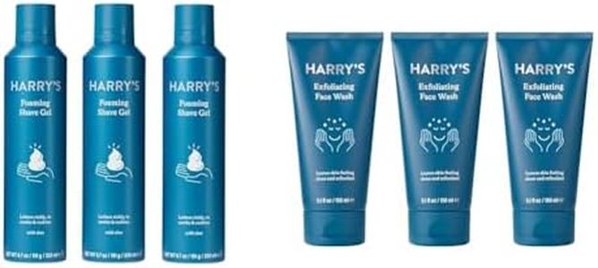 Harry's Shaving Gel with an Aloe Enriched Formula - 3 pack (6.7oz) Face Wash for Men, Gentle Formula with Volanic Rock Natural Exfoliant, Dermatologist Tested