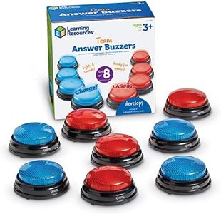 Learning Resources Team Answer Buzzers, Classroom Buzzers, Set of 8 Buzzers, Game Show Toys, Develops Social Skills, Ages 3+