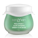 Dot & Key Skin Care Pollution + Acne Defense Green Clay Mask | Clay Mask for Face with Salicylic & Matcha Tea | Reduces Active Acne, Soothes Redness | For Dark Spots, Oily, Acne Prone Skin | 85g