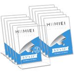 HIIMIEI 8.5x11 Acrylic Sign Holder, Slant Back Sign Holders Portrait Ad Frames Clear Durable Flyer Display Stand for Office Home Store Restaurant Pack of 12