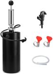 Imaictuu 128oz Beer Growler Tap System & New 4 Inch Beer Keg Tap，Stainless 3.6L Mini Keg Growler Draft Beer Dispenser for Home Brewing Party Picnic