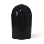 Umbra Mini Waste Can, 1-1/2 Gallon with Swing Lid, Black