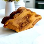 Olive Wood Napkin and Tissues Holder | Ideal for Decorating The Dinner Table | Practical Accessory in The Kitchen Table Dining Room Counter Tops | Indoor Outdoor Picnic Restaurants Cafe (Classic 1)