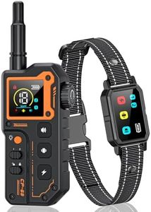 Collier de Dressage pour Chien, Portée 3000 Mètres, Collier Électrique pour Chien avec Télécommande, 4 Modes Lumières/Son/Vibration/Choc, Résistant à l'eau IP67, Adapté Aux Chiens de Petits et Grands