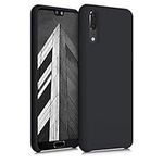 kwmobile Case Compatible with Huawei P20 Case - TPU Silicone Phone Cover with Soft Finish - Black Matte