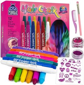 PURPLE LADYBUG 12 Colors Hair Chalk for Girls, Temporary Hair Color Stocking Stuffers Toys for Teens Washable Hair Dye for Kids, Gifts for 7 8 9 10 11 Year Old Girls Birthday Halloween