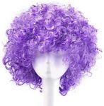 MapofBeauty 35cm Fashion Holiday Fluffy Funny Show Clown Wig (Light Purple)