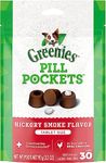 GREENIES PILL POCKETS Soft Dog Treats, Hickory Smoke, Tablet, one (1) 3.2-oz. 30-count pack of GREENIES PILL POCKETS Treats for Dogs #1 vet-recommended choice for giving pills