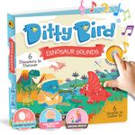 Ditty Bird Dinosaur Book for Toddlers | Realistic Dino Sound Book | Interactive T-Rex Board Books for Toddlers 1-3 | Sensory, Musical Books for Dino Lovers | Sturdy Nursery Rhyme Toys for Baby