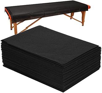 20 PCS Thick Massage Table Sheets Sets Disposable SPA Bed Sheets Non Woven Fabric Lash Bed Cover 31" X 70" Black