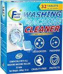 FizzFresh Washing Machine Cleaner Tablets 32-Pack - Deep Cleaning, Descaler for Front Load or Top Washer Clean Inside Drum, Tub and Other Parts