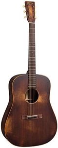 Martin Guitar D-15M StreetMaster with Gig Bag, Acoustic Guitar for the Working Musician, Mahogany Construction, Distressed Satin Finish, D-14 Fret, and Low Oval Neck Shape