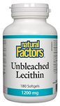 Natural Factors - Unbleached Lecithin 1200 mg, 180 Softgels