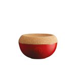 Emile Henry 0.5 Qt. Salt Celler + Cork Lid | Burgundy