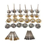 Brass Coated Wire Brush,36 Pack Mini Brass Wire Brush Set, Copper Wire Brush Kit Polishing Accessories,Wire Brush Kit,Multi Sizes Metal Brushes for Angle Grinders for Cleaning Rust,Removing Paint