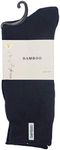 6 Pairs Bamboo Thick Premium Work Socks Tough Heavy Duty Thermal Odor Resistant, Navy, 7-11