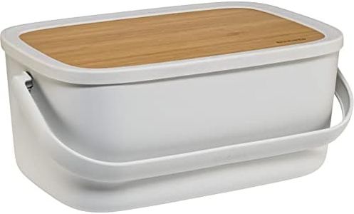 Brabantia NIC Bread Bin, Light Grey, Large