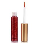 Coloured Glitter Eyeliner Liquid，Red Glitter Liquid Eye Liner, Waterproof Eyeliner Long-Lasting Glitter Liners, Silver Gold Pink Green Colourful Eyeliner for Eye Makeup, Red