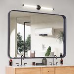 KOCUUY Bathroom Mirror, 30" x 48" Wall Mirror with Matte Black Metal Frame, Decorative Rectangular Vanity Mirror for Bedroom Bathroom Living Room Entryway (Horizontal/Vertical)