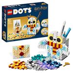 LEGO 41809 DOTS Hedwig Pencil Holder, Harry Potter Owl Desk Accessories, Toy Crafts Set for Kids Girls & Boys, Pencil Pot and Noteholder, Back to School Supplies