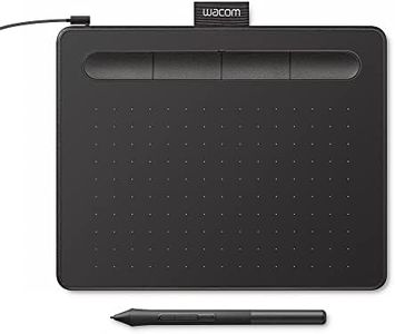 Wacom Intuos Small Graphics Drawing Tablet, includes Training & Software; 4 Customizable ExpressKeys Compatible With Chromebook Mac Android & Windows, photo/video editing, design & education,Black