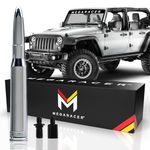 50 Cal Bullet Antenna for Jeep Wrangler Gladiator 2007-2024 | Silver | Jeep Antenna Wrangler JK Jeep Wrangler Antenna Jeep Gladiator Antenna Truck Jeep Antenna Wrangler JL | Jeep Wrangler Accessories