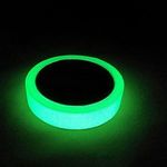 Marsway 1 Rolls Luminous Tape Sticker 10' Length x 0.8" Width Removable Waterproof Photoluminescent Glow in the Dark Safety Tape