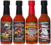 Pepper Palace Mixtreme Hot Sauce Variety Pack - Mr Pain, Voodoo Reaper, Ghost Pepper, & Moruga Scorpion Garlic Hot Sauces