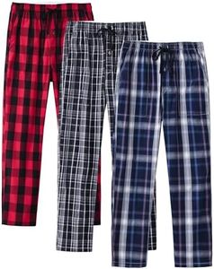 MoFiz Men Pajama Pants Men's Sleep Lounge Bottom Pant Pjs Cotton 3Pack 2XL