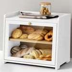 Goozii White Double Layer Bread Box