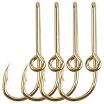 Fishing Hooks Hat Pins,10pcs/Box Fishing Hat Hook Clip for Cap Hat Tie Clasp Money Clip Gold