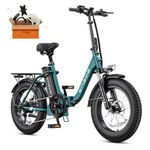 ENGWE 1125W Electric Bike for Adults, L20 2.0 20''×3.0'' Fat Tire Electric Bicycle 52V 13Ah Removable Battery Max Range 68Miles & 28MPH for Urban Commuters (L20 2.0, Green)