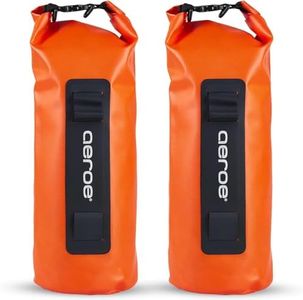 aeroe 8L Heavy Duty Dry Bag Orange 2-Pack | 100% Waterproof IP65 | Stable Secure Attachment – Fits Spider Rear Rack, Front Rack, or Handlebar Cradle – Welded TPU
