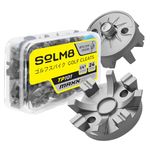 SOLM8- TPU Soft Spikes for Cricket Shoes, Golf Cleats Spikes Replacement Easy to Install, Screw Size ¼ Inch Metal Threading (Pack of 23 + 1 Spanner)