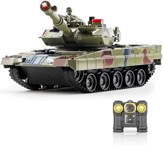 Remote Control Tank for Boys,1:24 RC Army Tank,Alloy Material with Smoke,Lights & Sounds,Panther Tank Toy,Great Gift Toy for Kids