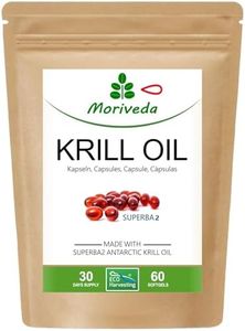 Superba Premium capsules d'huile de krill - avec huile oméga 3 révolutionnaire - astaxanthine estérifiée, antioxydants et vitamines - cœur, système immunitaire, mémoire - 60 gélules par MoriVeda