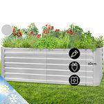 blumfeldt Metal Raised Beds for Gardens, Vegetable Planters Outdoor for Garden Herbs, Flowers, Fruit, Veggie, 970L Large Free Standing Steel Elevated Planter Box Kit, Weatherproof & Rust-Free, 1.8m