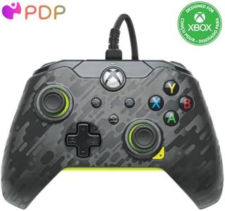 PDP Wired Xbox Gaming Controller: Gamepad Licensed for Xbox Series X|S, Xbox One, PC, Audio Controls, 8ft Cable, 3.5mm jack, Mappable Buttons/Triggers, Companion App: Electric Carbon Grey/Yellow