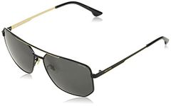 POLICE Men's Synth 1 Sunglasses, Shiny Black with Shiny Rose Gold Parts, 61