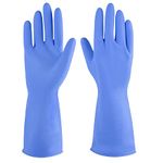 Rubber cleaning gloves yellow 3 Pairs for Household,Reuseable dishwashing gloves for Kitchen.(3,Medium)