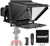 NEEWER X12 14 inch Aluminum Alloy Teleprompter for iPad Tablet Smartphone DSLR Cameras with Remote Control, Carry Case, APP Compatible with iOS/Android for Online Teaching/Vlogger/Live Streaming