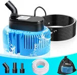 DeeprBetter Pool Cover Pump Above Ground, Submersible Water Pump| Sump Pump for Pool Draining, Submersible Pool Cover Water Removal Pump to Drain Pool Water, Pump Water Remover 850 GPH-Blue