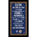 Steiner Sports Memorabilia Derek Jeter Subway Sign with Game-Used Dirt, 20-Inchx10-Inch