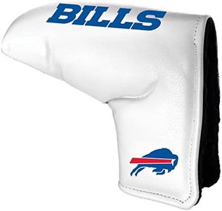 Team Golf NFL Buffalo Bills - Printed Team Golf NFL Tour Blade Putter Cover (White), Fits Most Blade Putters, Scotty Cameron, Taylormade, Odyssey, Titleist, Ping, Callaway