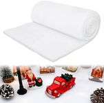 Snow Blanket, 3×8 FT Thick Xmas Fake Snow Blanket, Artificial Christmas Blanket for Christmas Village Display, Christmas Decorations, Fluffy Christmas Tree Base Cover, Winter Wonderland Decorations