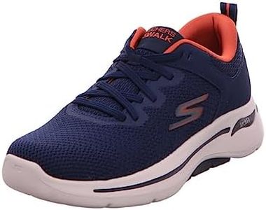 Skechers Mens Go Walk Arch Fit - Clinton Walking Shoes Vegan Light and Responsive Ultra Go Padding Navy Blue - 9 UK (216254)